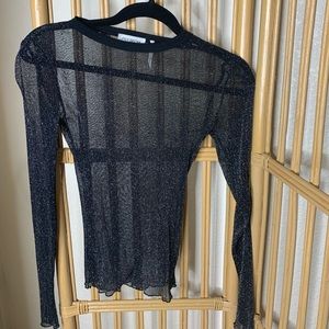 Out from under mesh sparkle top